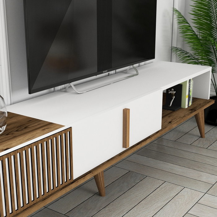 Hanah Home Milan TV - Nogal y Blanco Hanah Home Milan TV - Nogal y Blanco